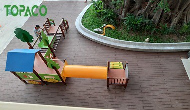 SÀN GỖ NHỰA NGOÀI TRỜI - CUNG CẤP VÀ THI CÔNG LẮP ĐẶT TẠI TRƯỜNG MẦM NON STEAME GARTEN