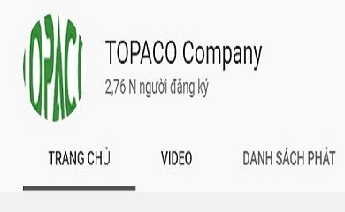 KÊNH YOUTUBE CHÍNH THỨC CỦA CÔNG TY TOPACO